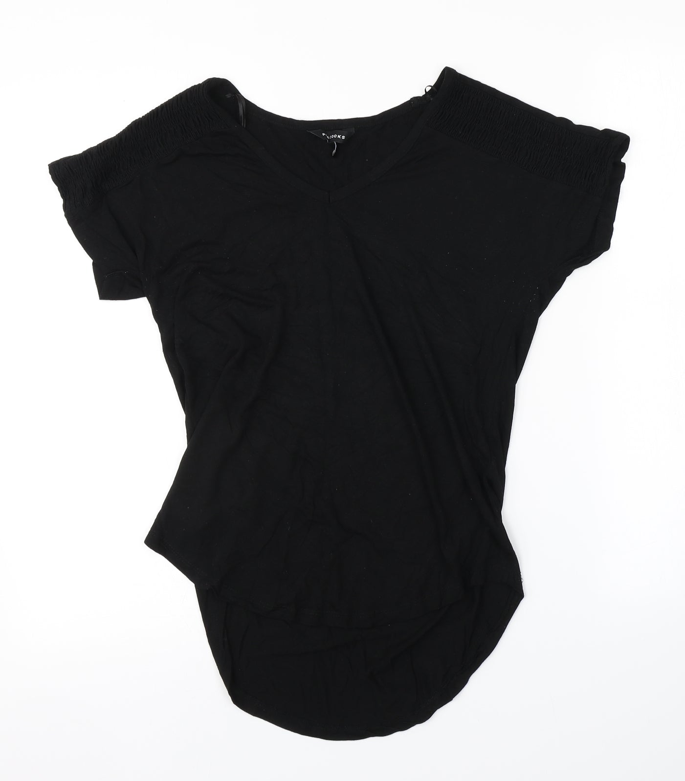 Peacocks Womens Black   Basic T-Shirt Size 8