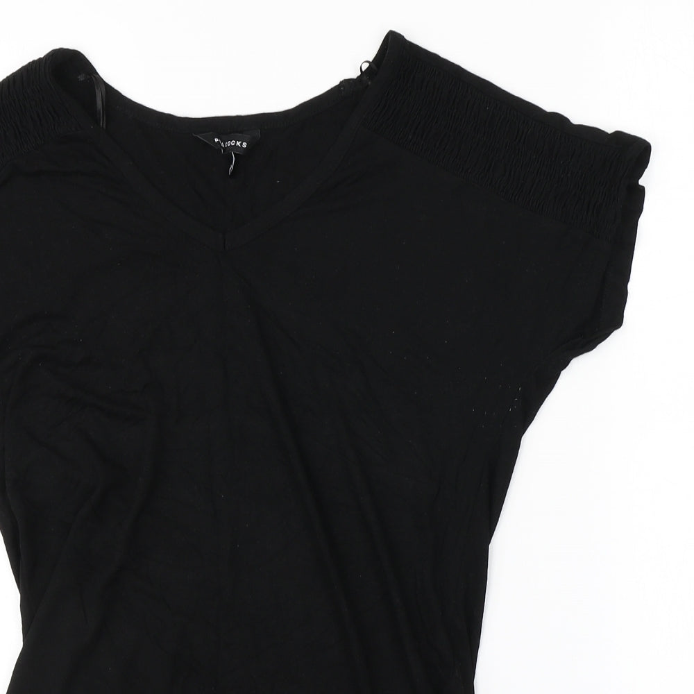 Peacocks Womens Black   Basic T-Shirt Size 8