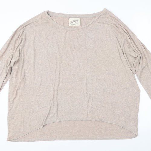 Preworn Womens Beige   Basic T-Shirt Size 2