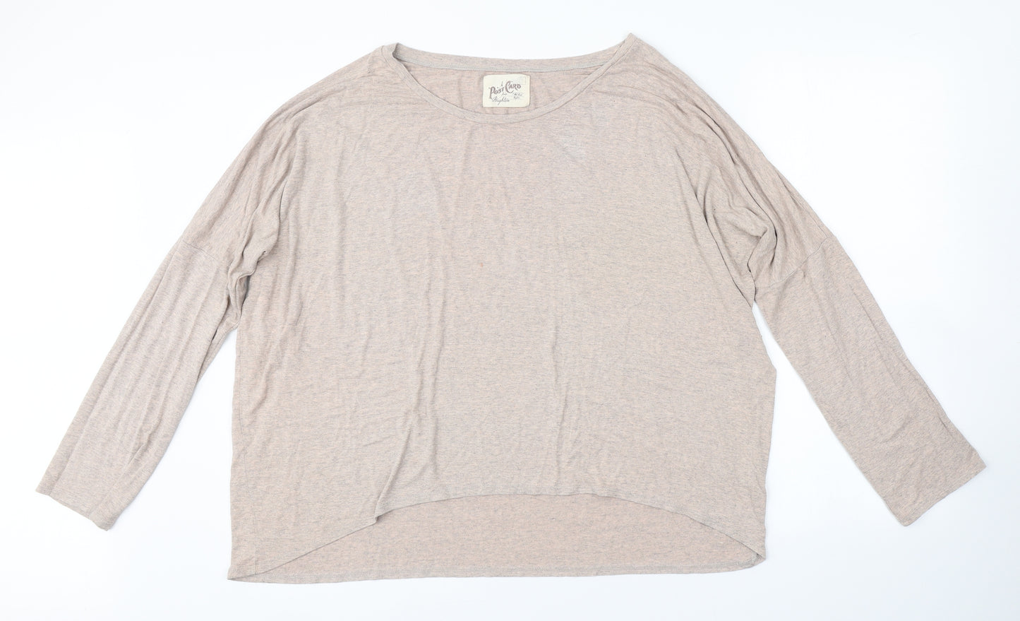 Preworn Womens Beige   Basic T-Shirt Size 2