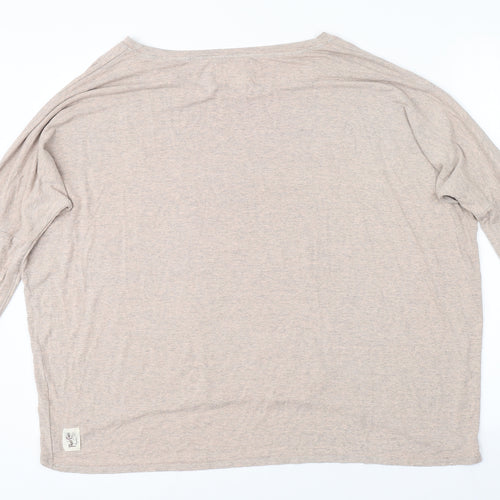 Preworn Womens Beige   Basic T-Shirt Size 2