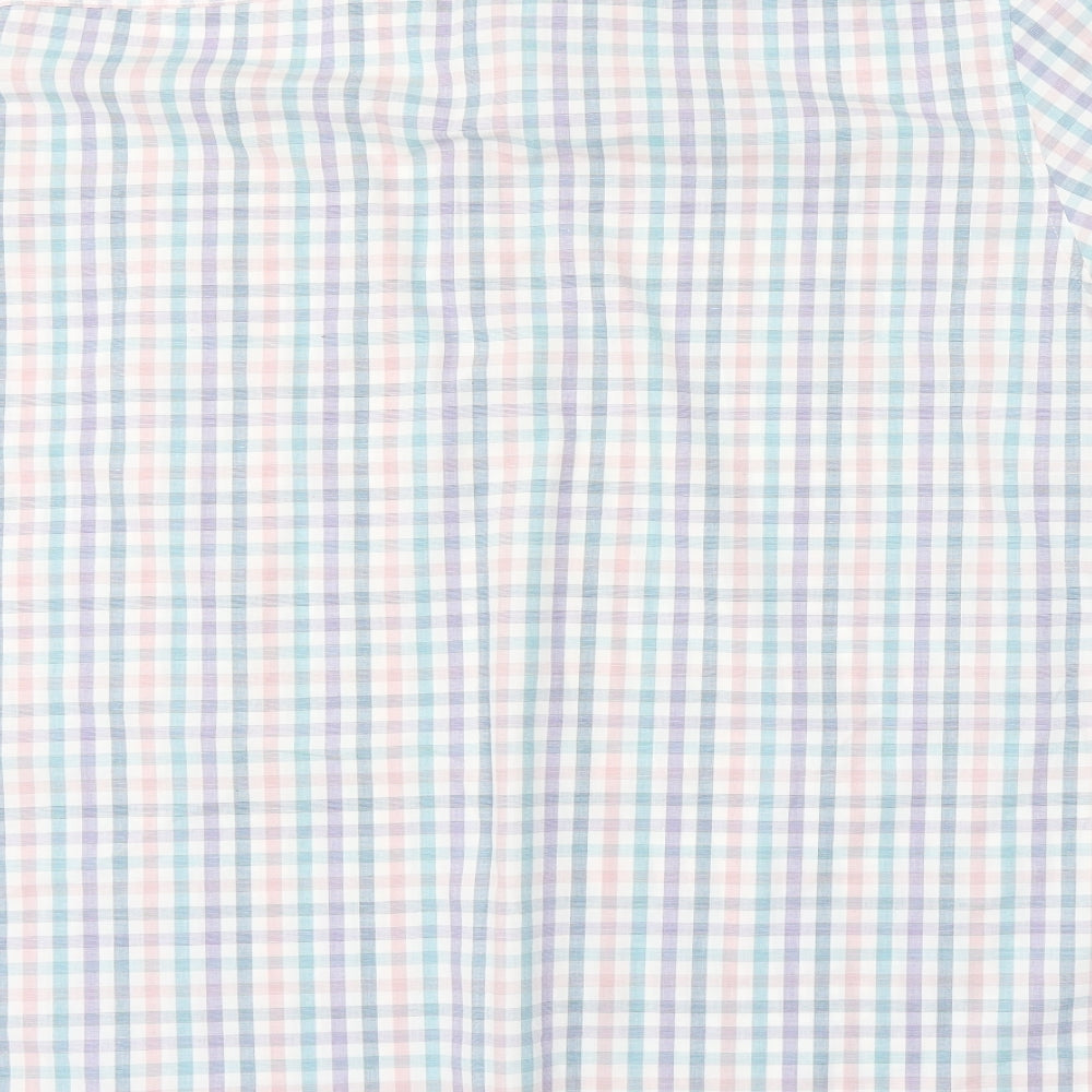 M&S Mens Multicoloured Check   Button-Up Size XL