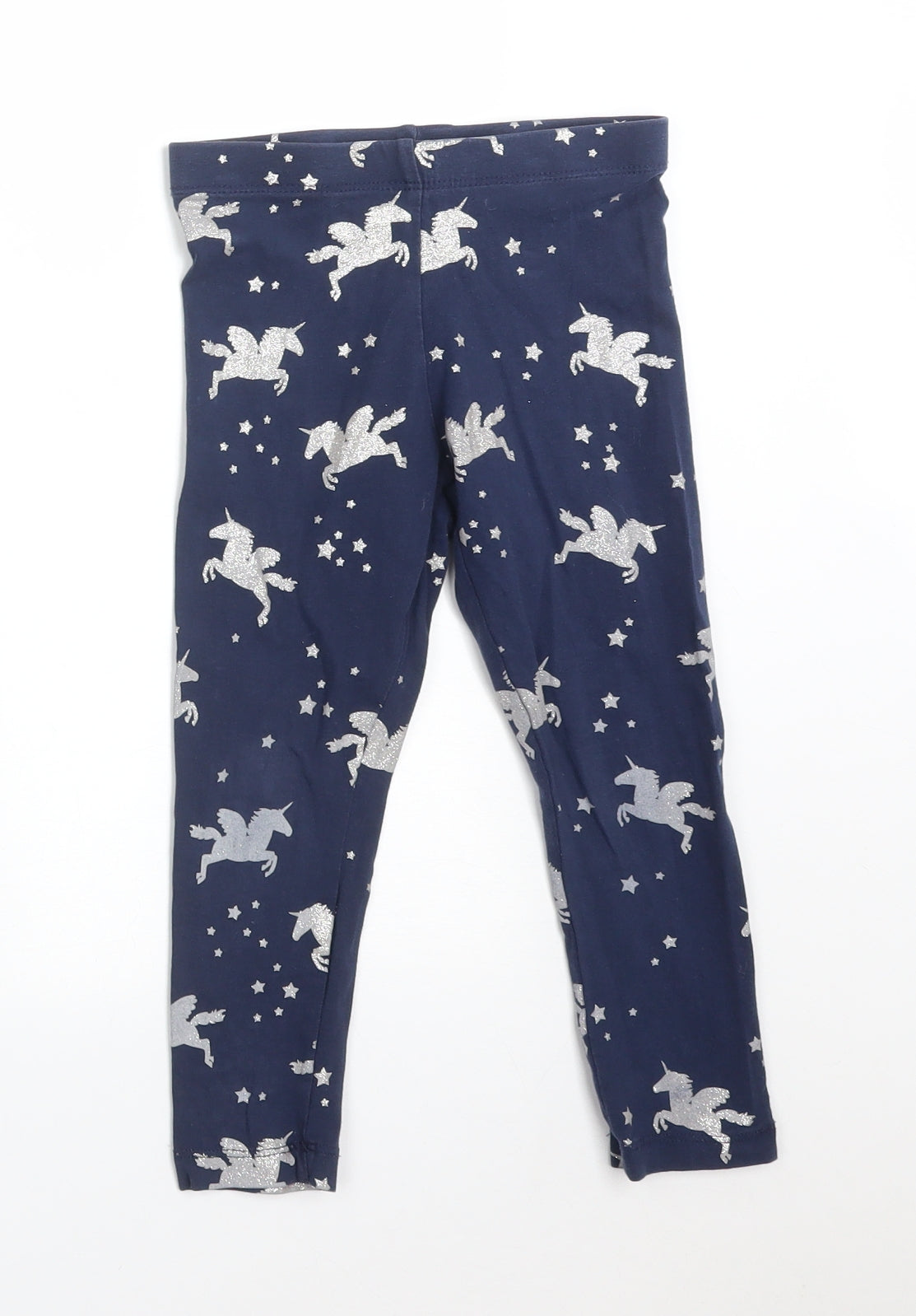 Blue Zoo Girls Blue   Jegging Trousers Size 3-4 Years - UNICORN STARS