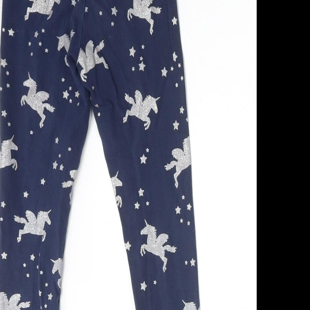Blue Zoo Girls Blue   Jegging Trousers Size 3-4 Years - UNICORN STARS
