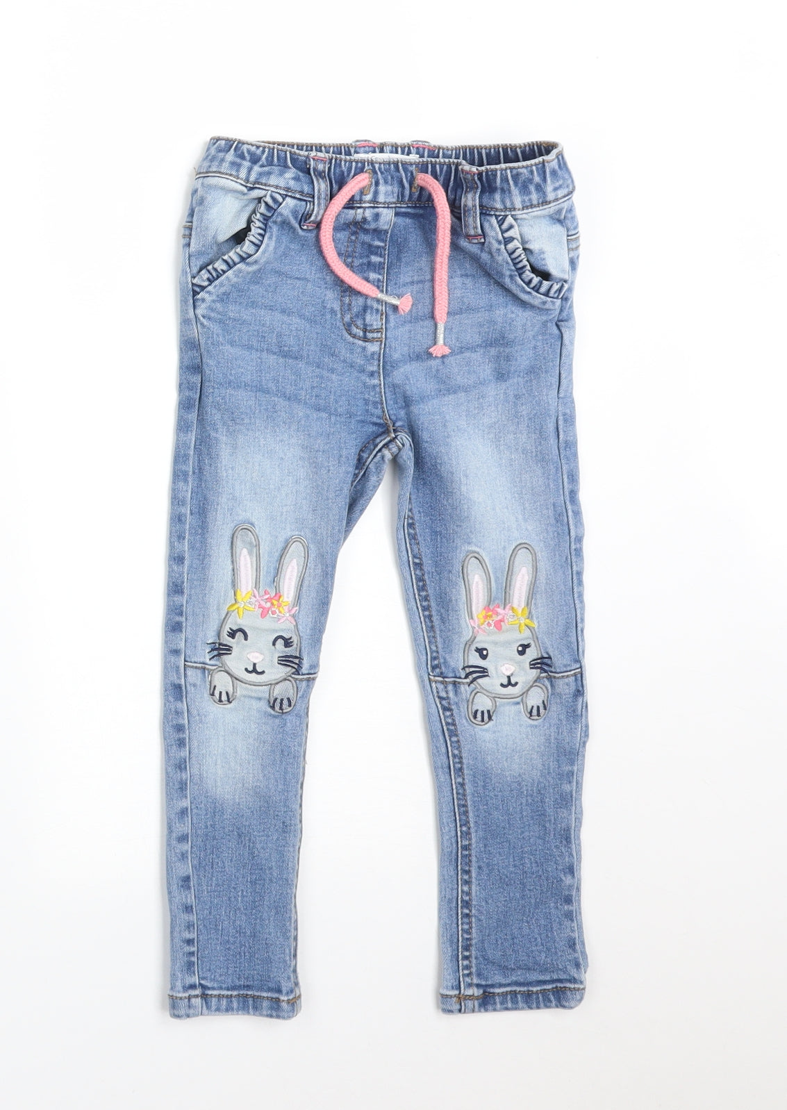 M&Co Girls Blue    Jeans Size 18-24 Months  - RABBITS