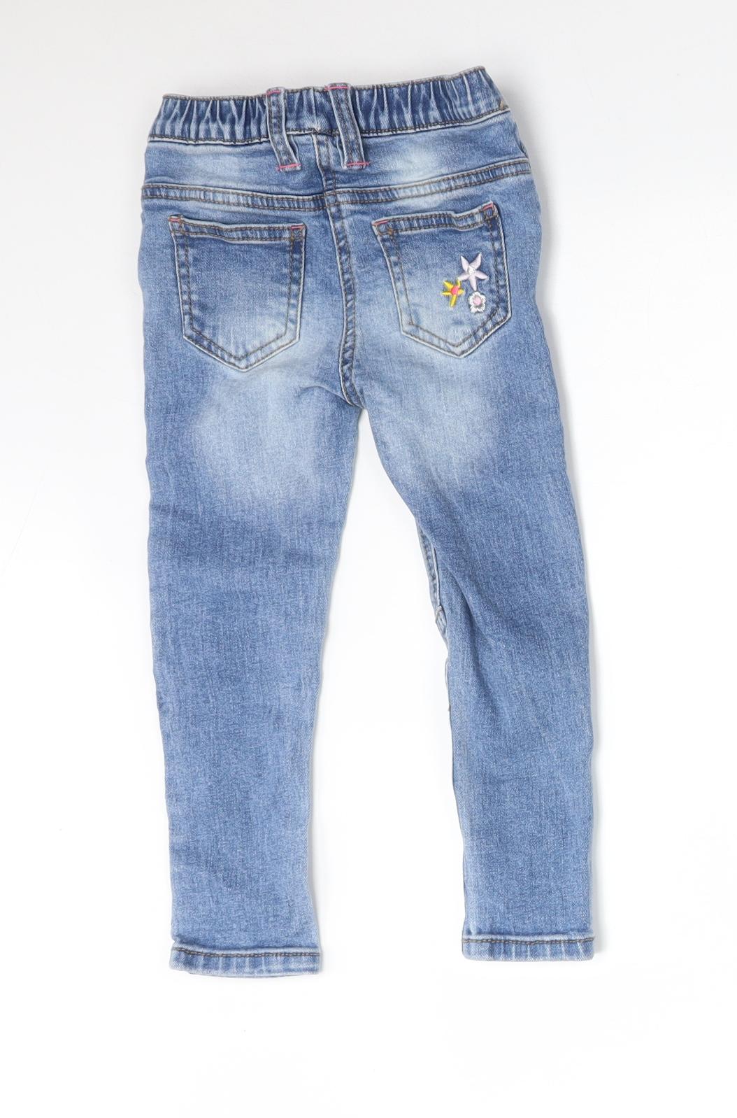 M&Co Girls Blue    Jeans Size 18-24 Months  - RABBITS