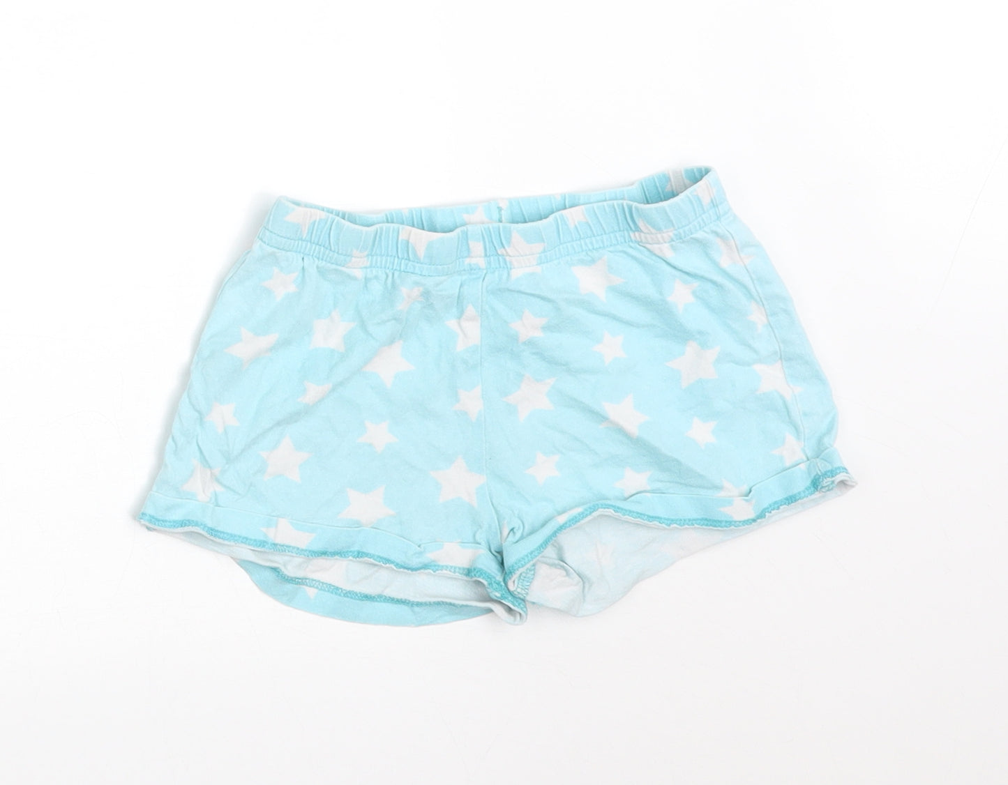 F&F Girls Blue Solid   Sleep Shorts Size 3-4 Years  - STARS