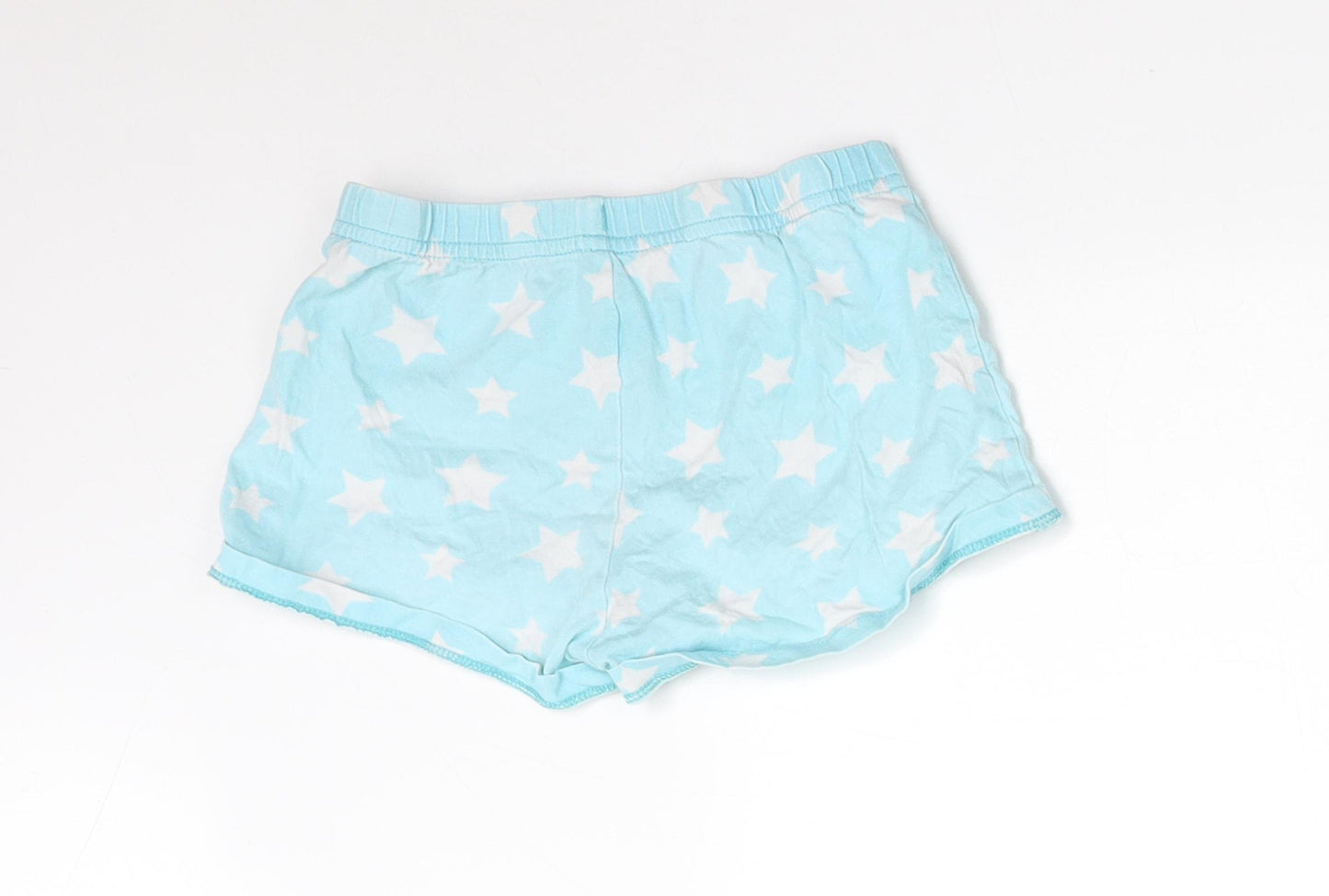 F&F Girls Blue Solid   Sleep Shorts Size 3-4 Years  - STARS