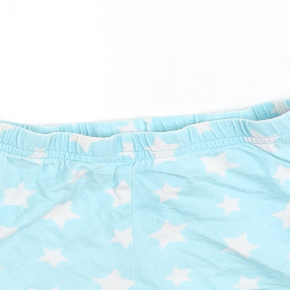 F&F Girls Blue Solid   Sleep Shorts Size 3-4 Years  - STARS