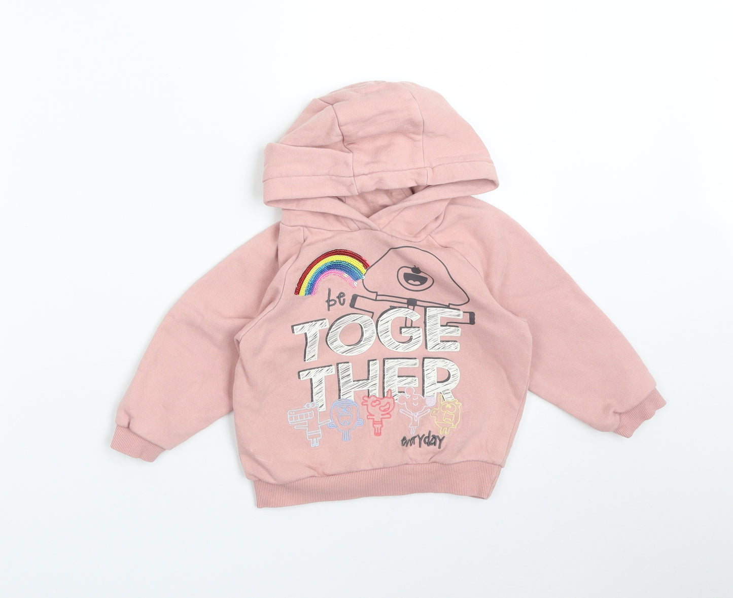TU Girls Pink   Pullover Jumper Size 18-24 Months  - BE TOGETHER EVERYDAY