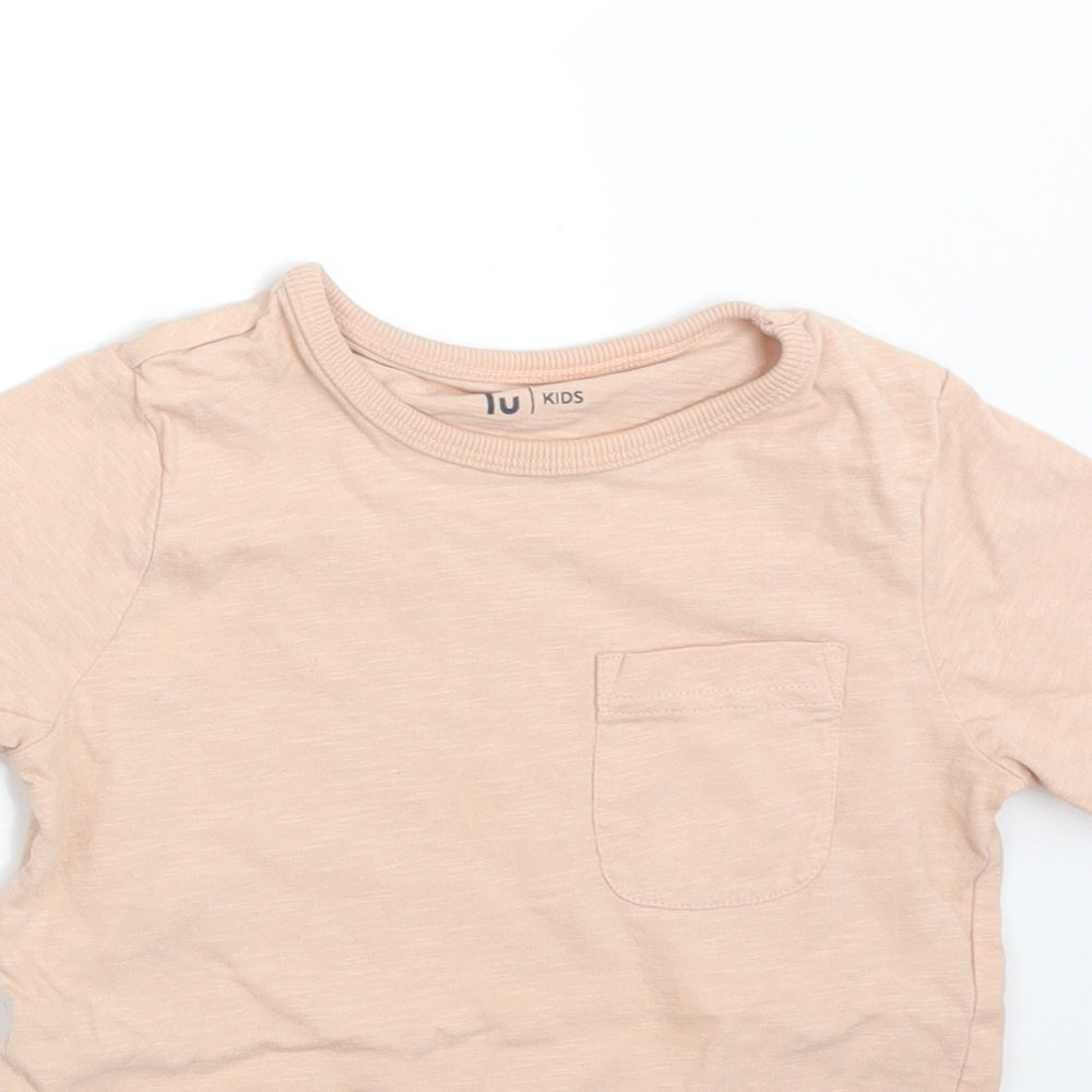 TU Boys Orange   Basic T-Shirt Size 2-3 Years