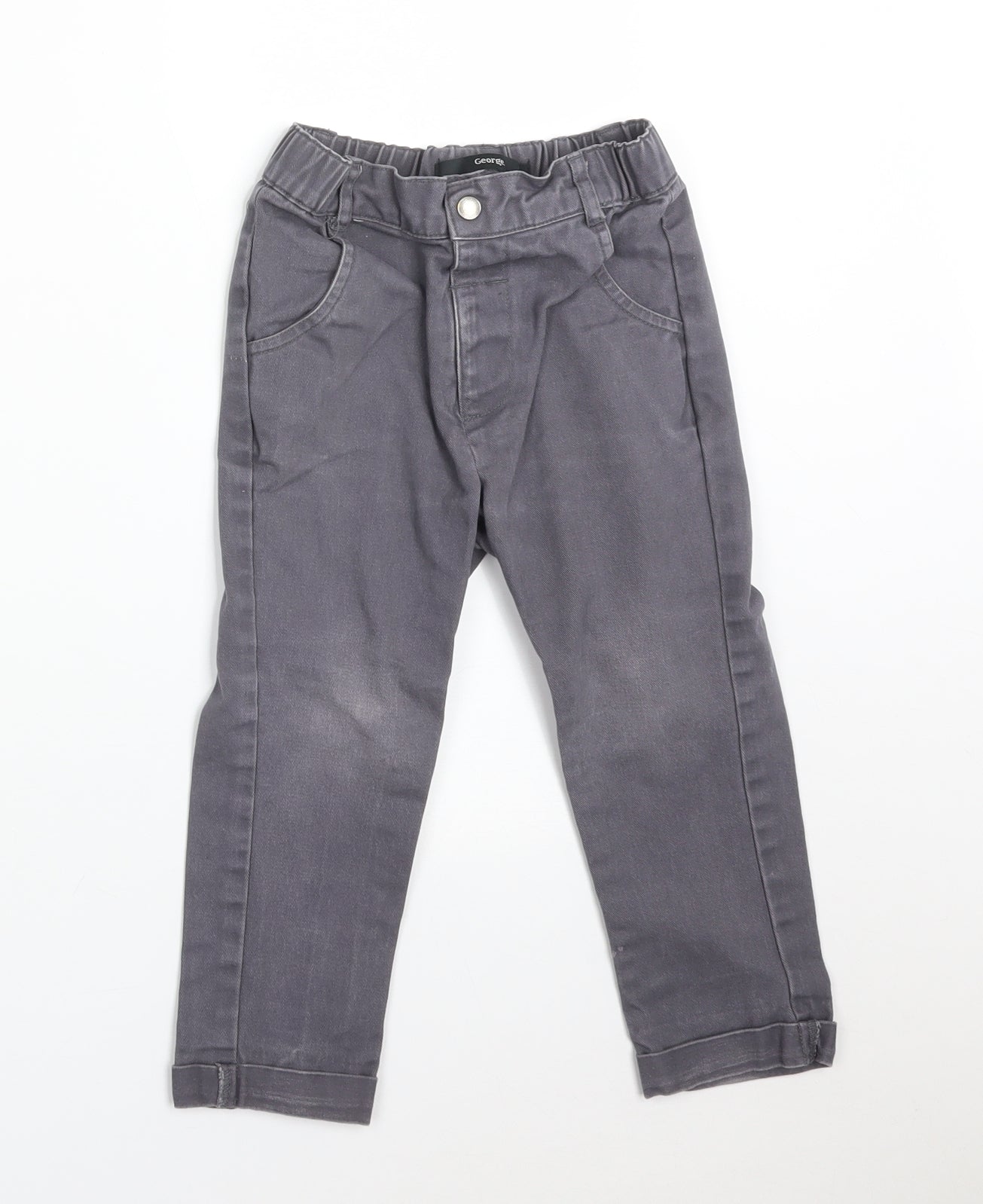 George Boys Grey   Straight Jeans Size 2-3 Years