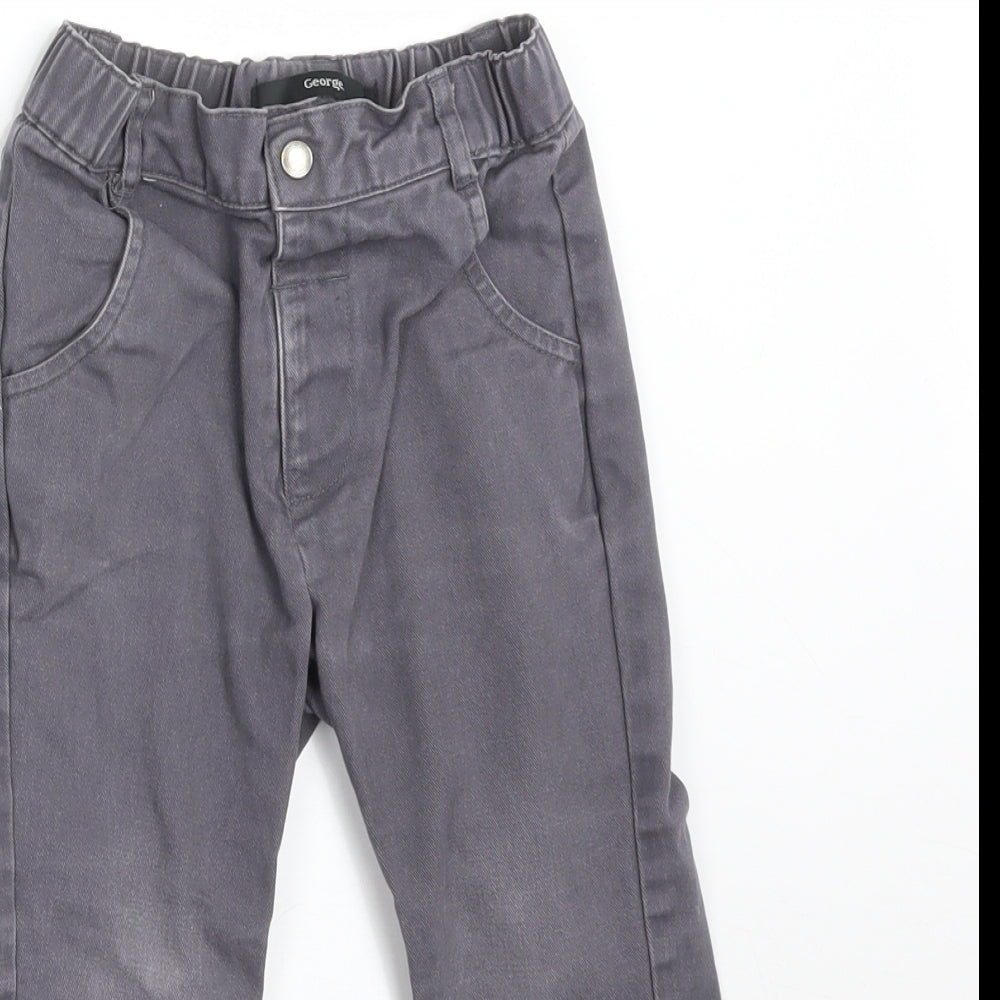 George Boys Grey   Straight Jeans Size 2-3 Years