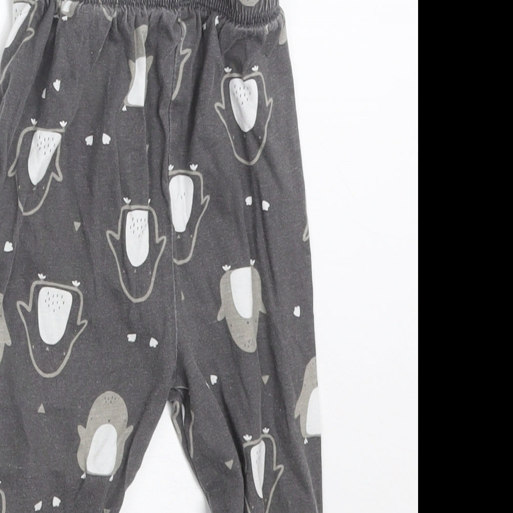 George Boys Grey Animal Print   Pyjama Pants Size 2-3 Years  - PENGUINS