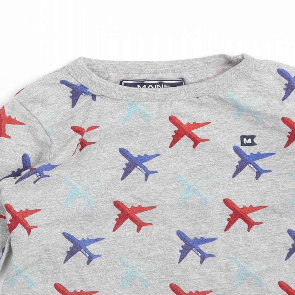 Maine Boys Multicoloured   Basic T-Shirt Size 2-3 Years  - AEROPLANE