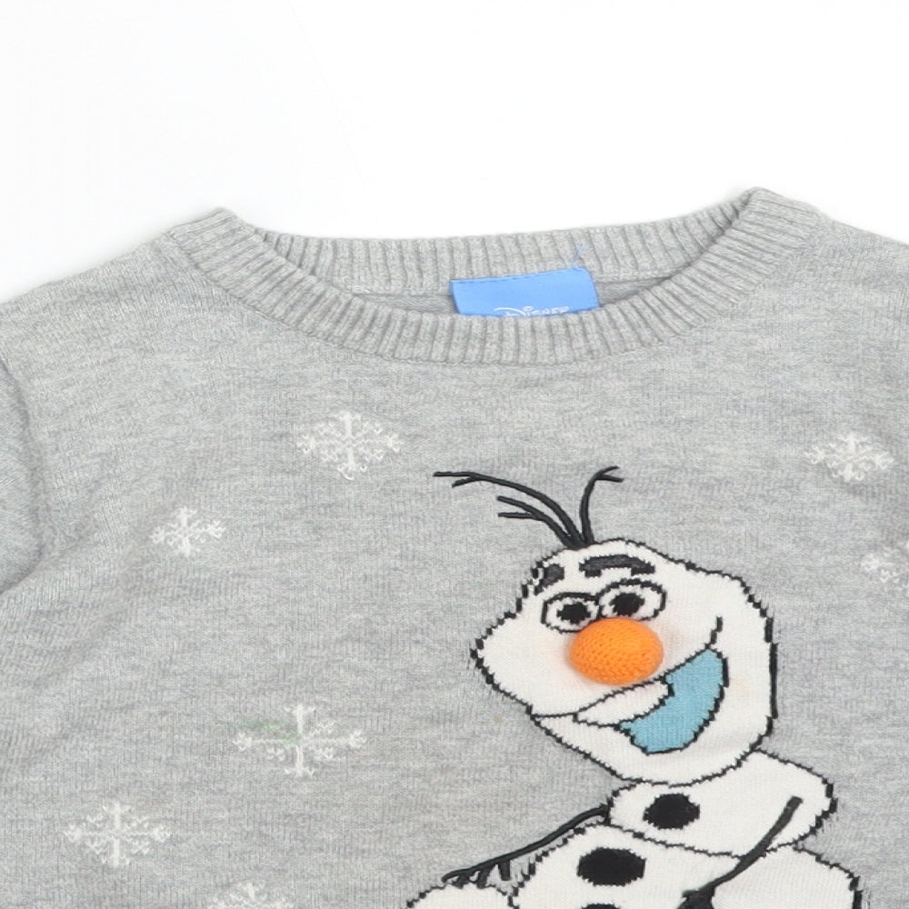 NEXT Girls Grey   Pullover Sweatshirt Size 2-3 Years  - OLAF
