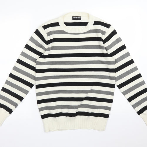 ARMANDO UOMO Womens Multicoloured Striped  Pullover Sweatshirt Size XL