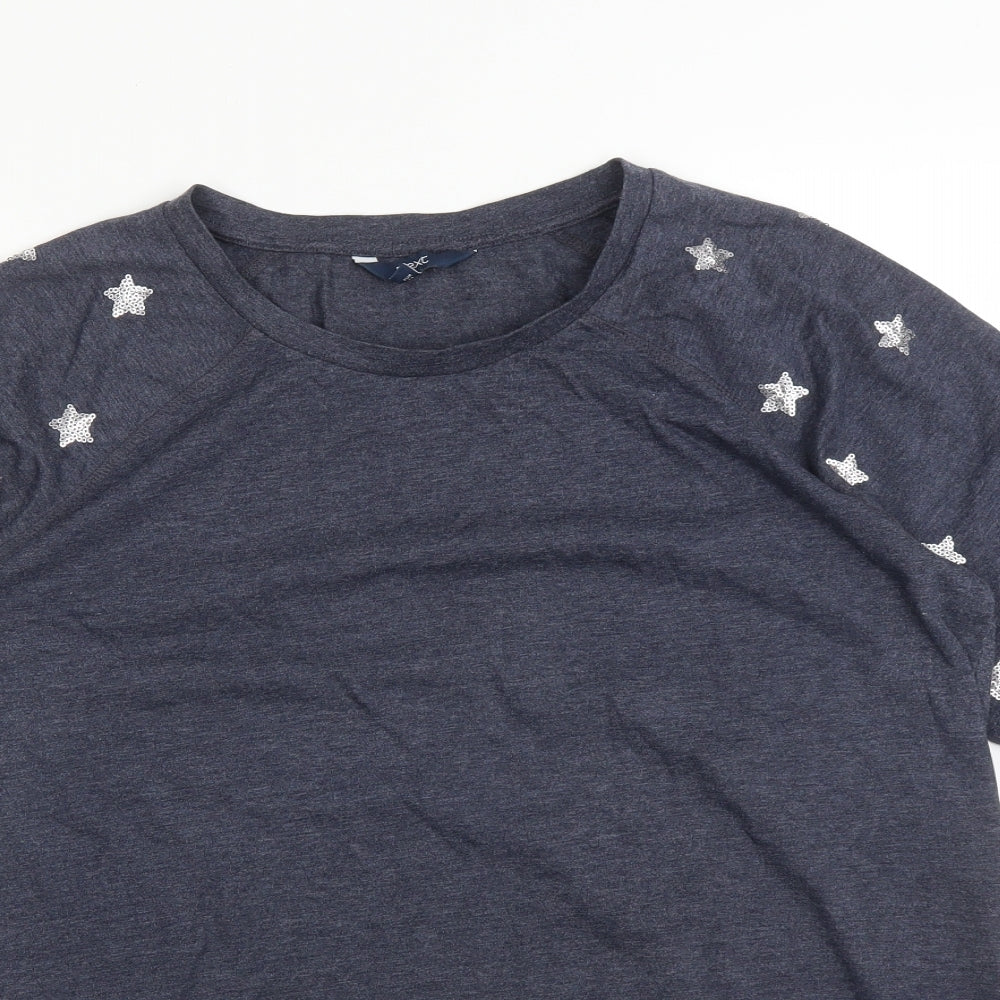 NEXT Womens Blue   Basic T-Shirt Size 16  - STARS