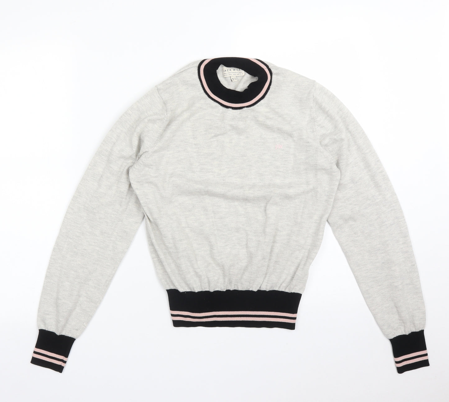 JACK WILLIS Womens Multicoloured Striped  Pullover Sweatshirt Size 12