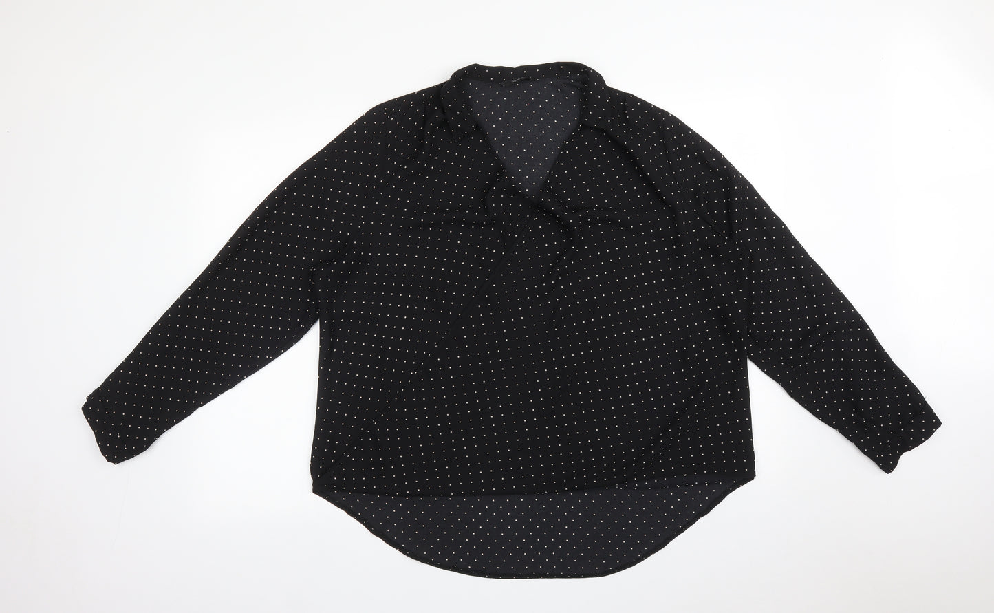 George Womens Black Polka Dot  Basic Blouse Size 20