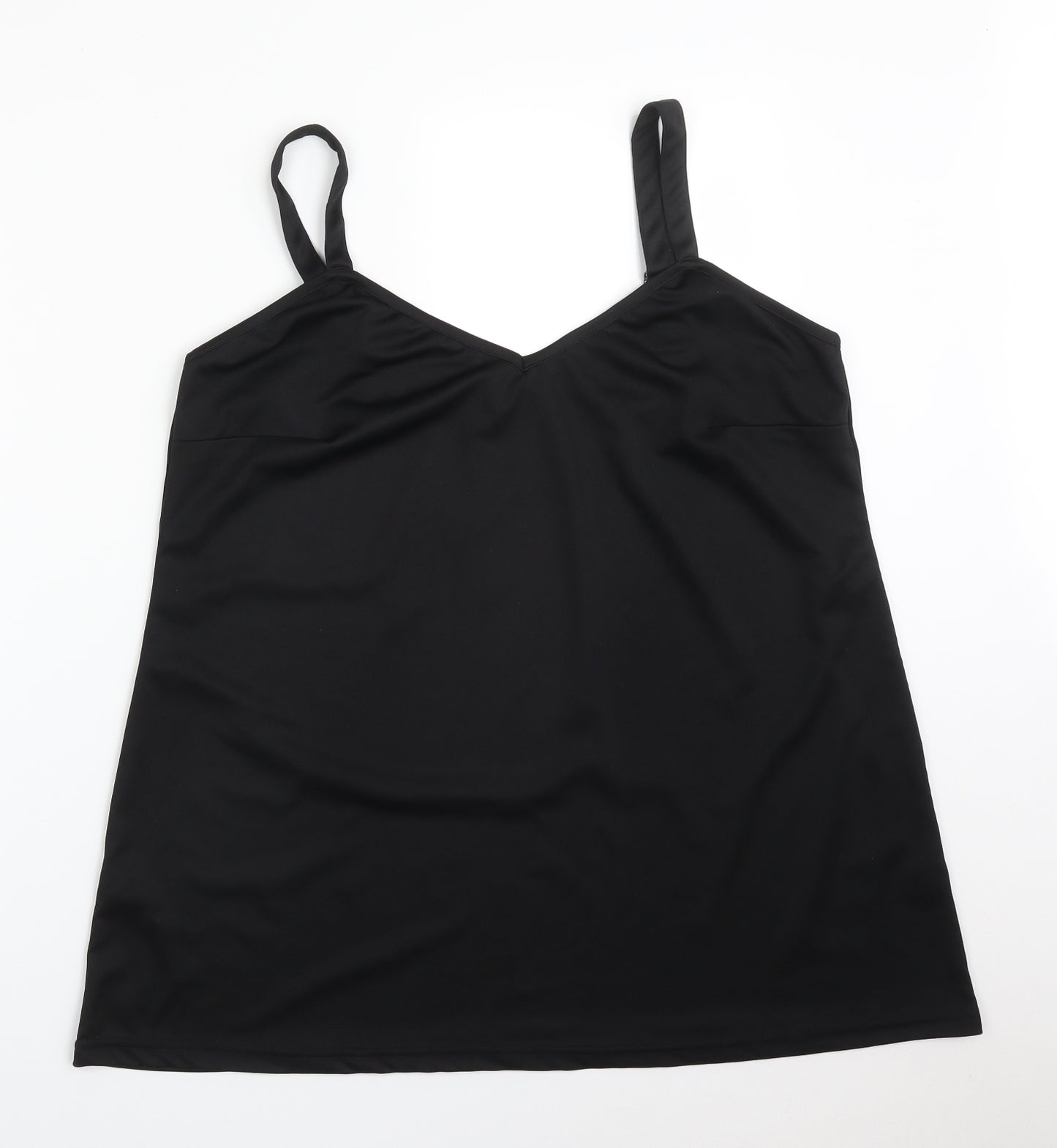 M&Co Womens Black   Camisole T-Shirt Size 20