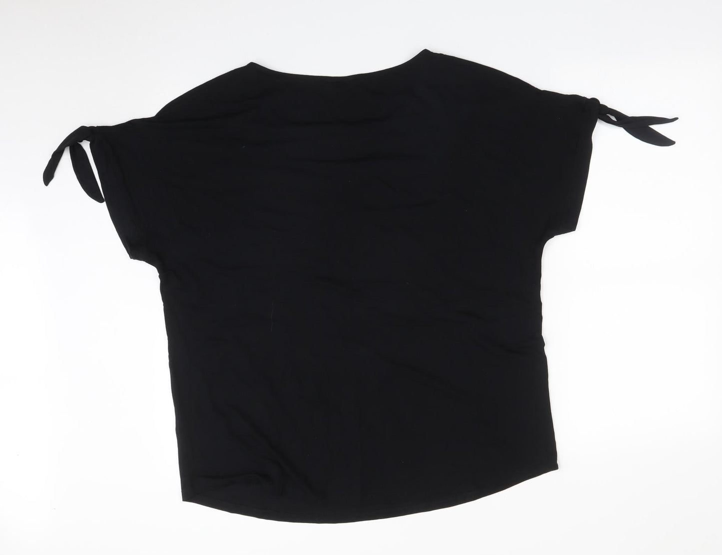 M&Co Womens Black   Basic T-Shirt Size 18