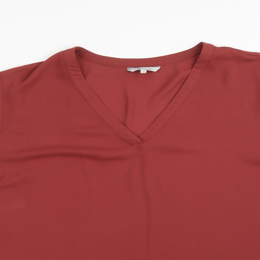 Peacocks Womens Brown   Basic T-Shirt Size 20