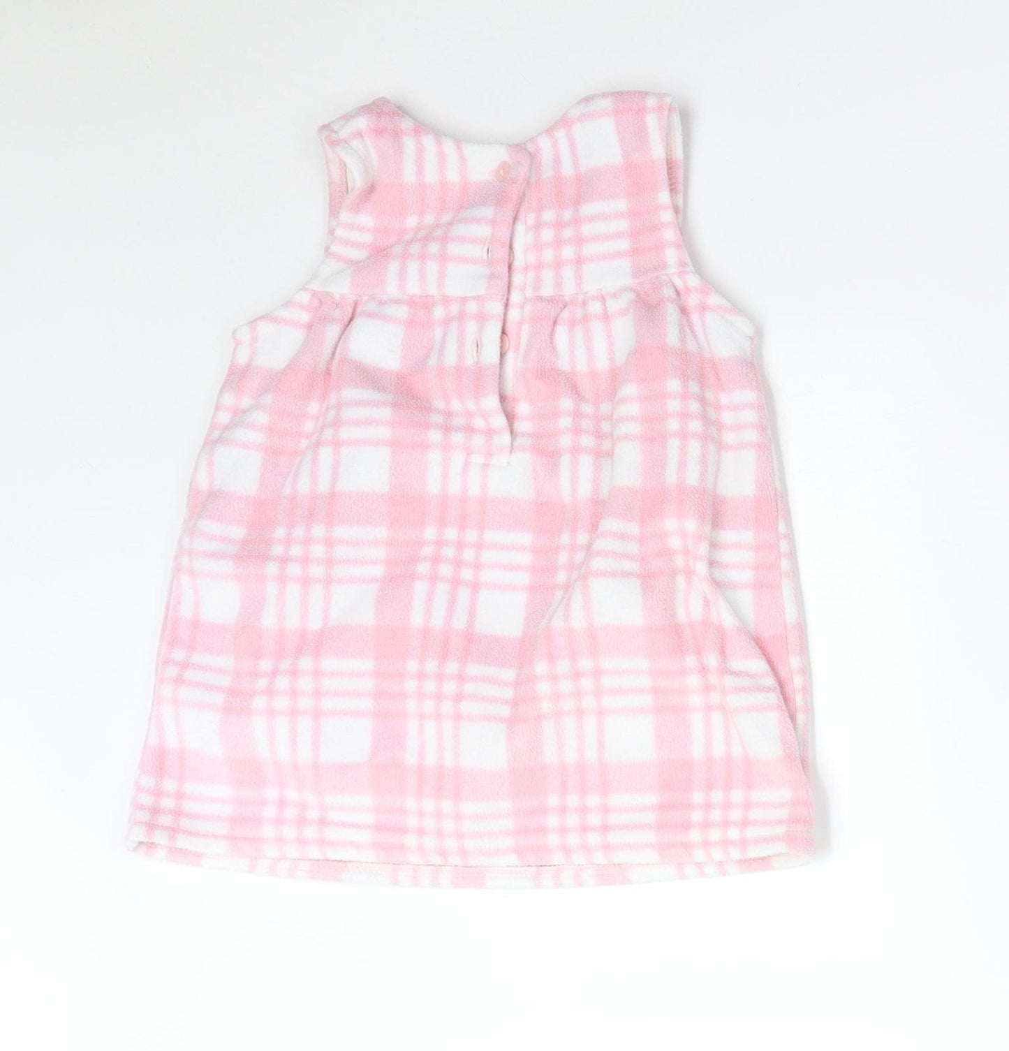 George Girls Pink Check  A-Line  Size 6-9 Months