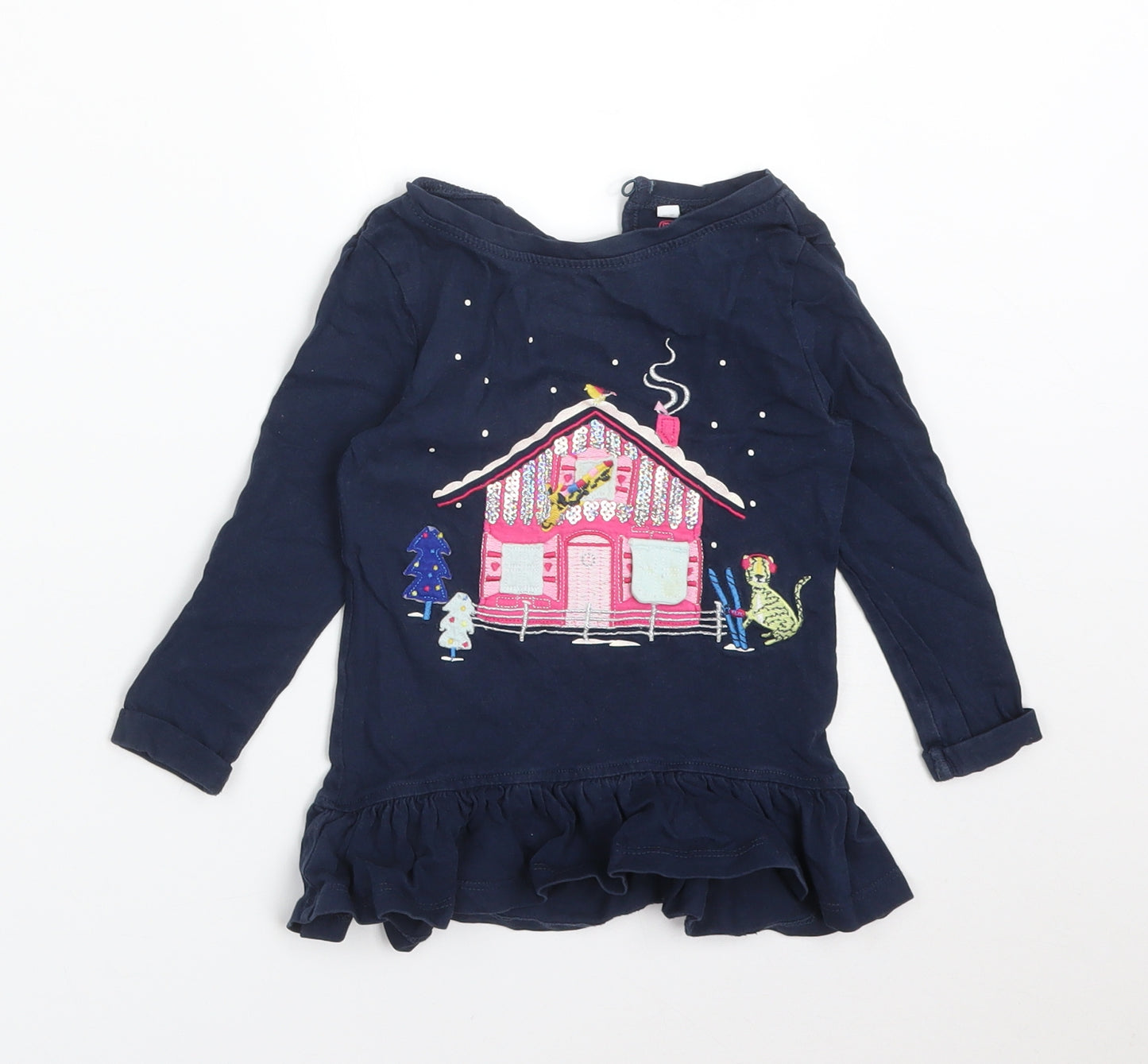 Blue Zoo Girls Blue   Basic T-Shirt Size 12-18 Months  - HOUSE