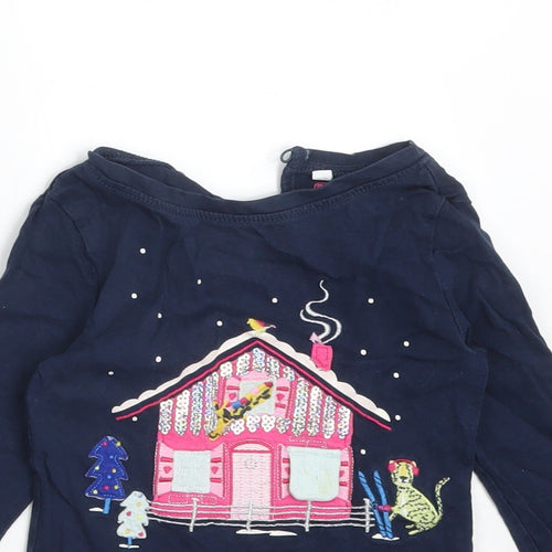 Blue Zoo Girls Blue   Basic T-Shirt Size 12-18 Months  - HOUSE