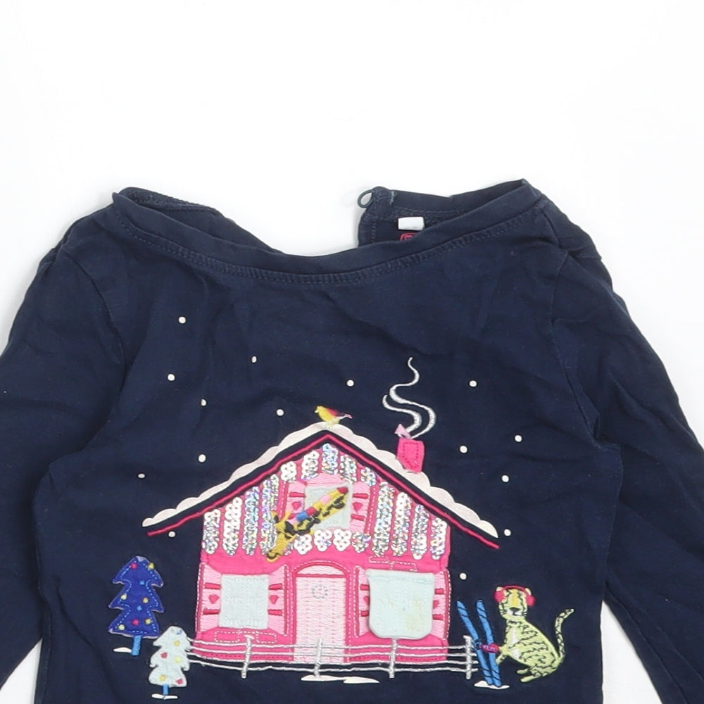 Blue Zoo Girls Blue   Basic T-Shirt Size 12-18 Months  - HOUSE