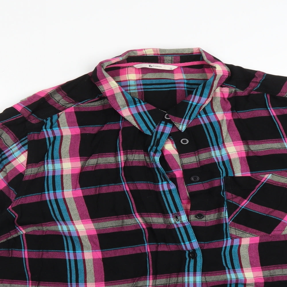 TU Womens Multicoloured Check  Basic Button-Up Size 22