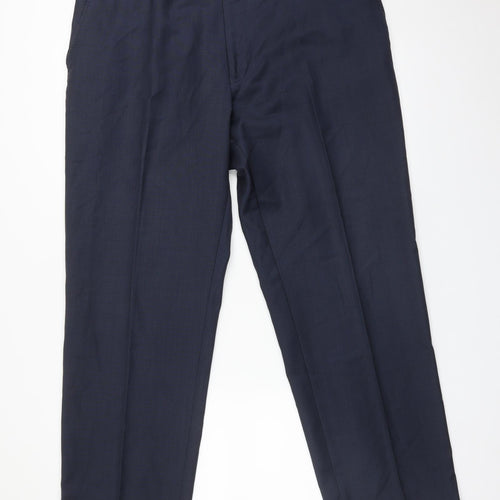 Jaeger Mens Blue   Dress Pants Trousers Size 38 L28 in