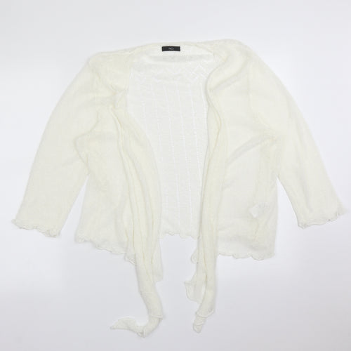 M&Co Womens White   Cardigan Jumper Size 18