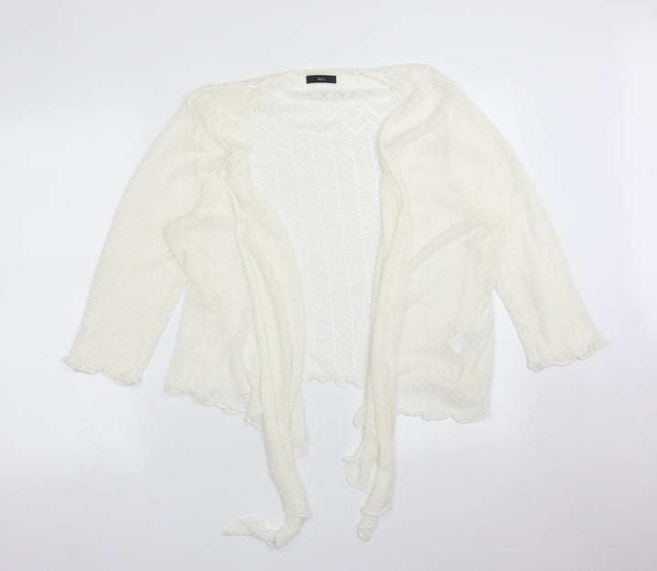 M&Co Womens White   Cardigan Jumper Size 18