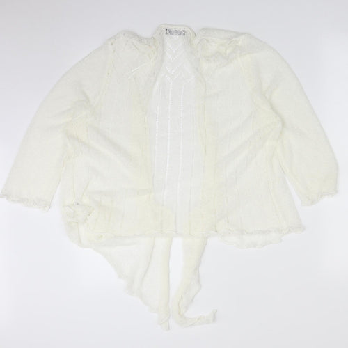 M&Co Womens White   Cardigan Jumper Size 18