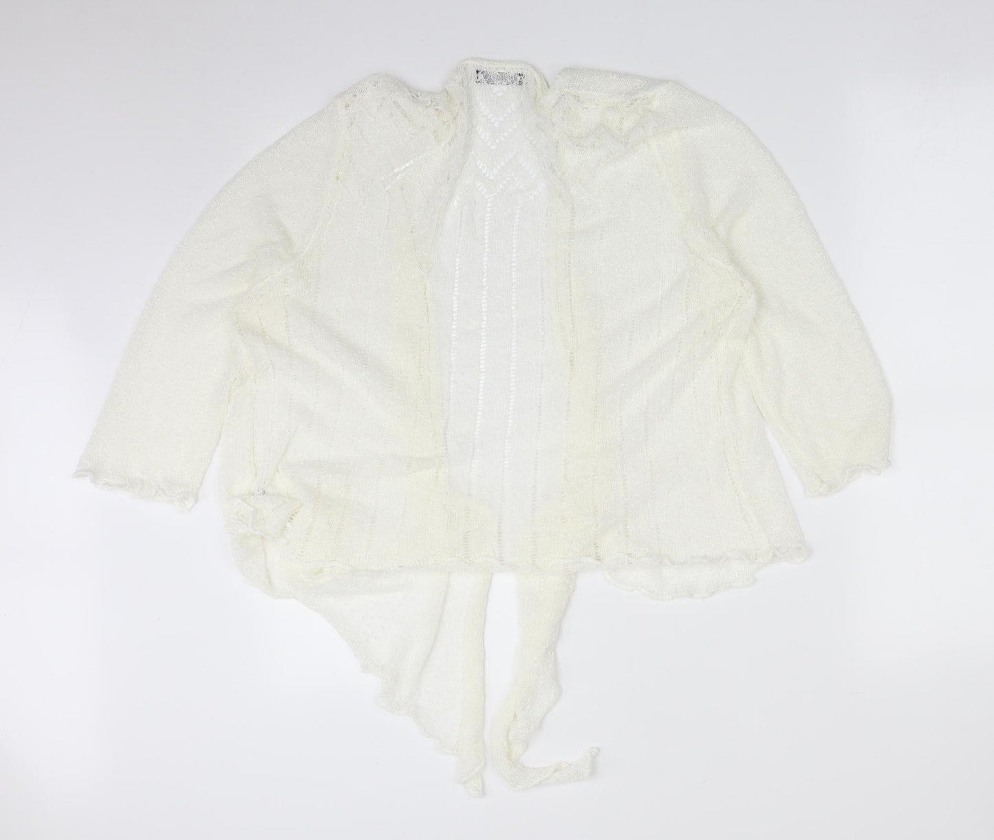 M&Co Womens White   Cardigan Jumper Size 18