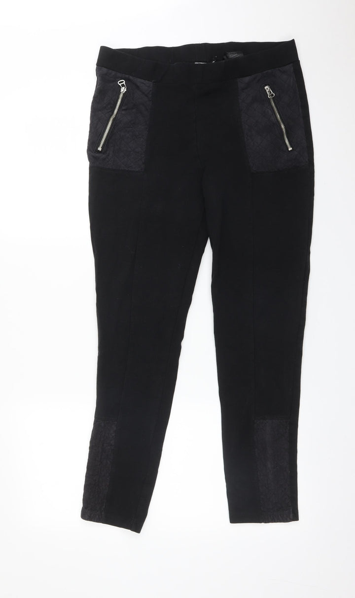 H&M Womens Black   Jogger Trousers Size L L28 in
