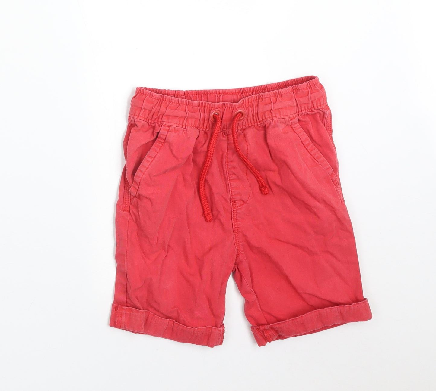 George Boys Red   Chino Shorts Size 4-5 Years