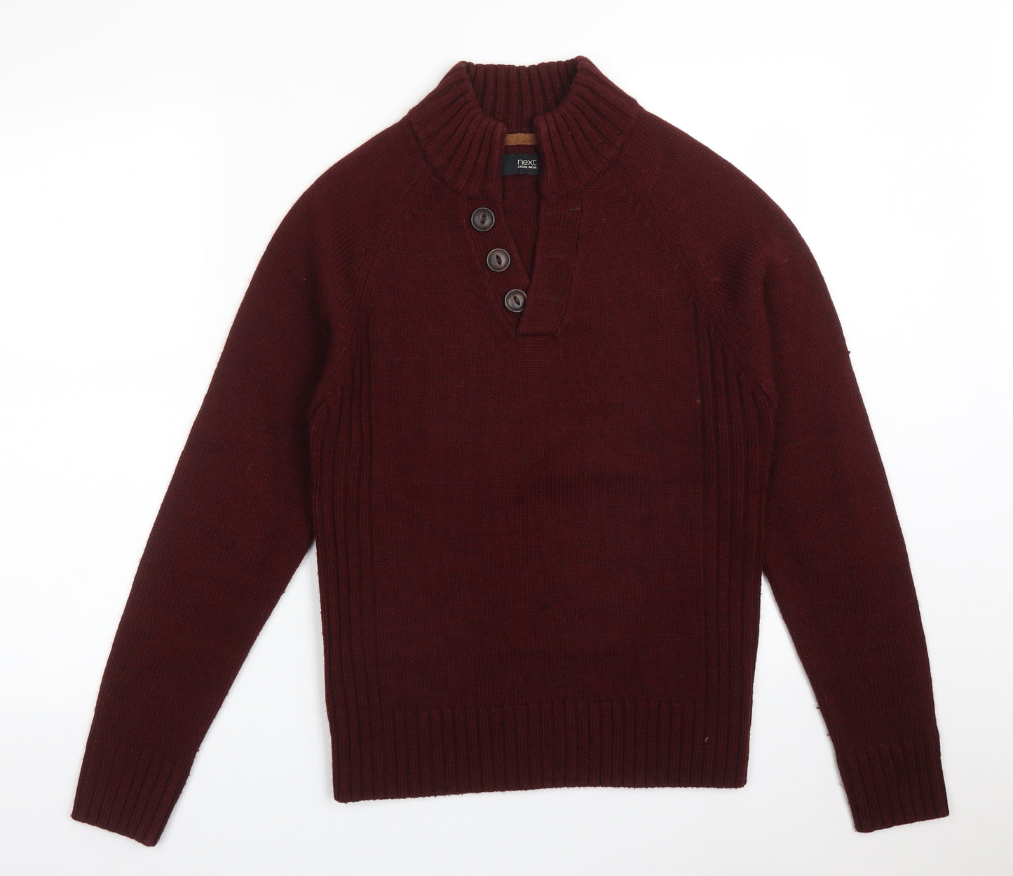 NEXT Mens Red Striped  Pullover Jumper Size XS