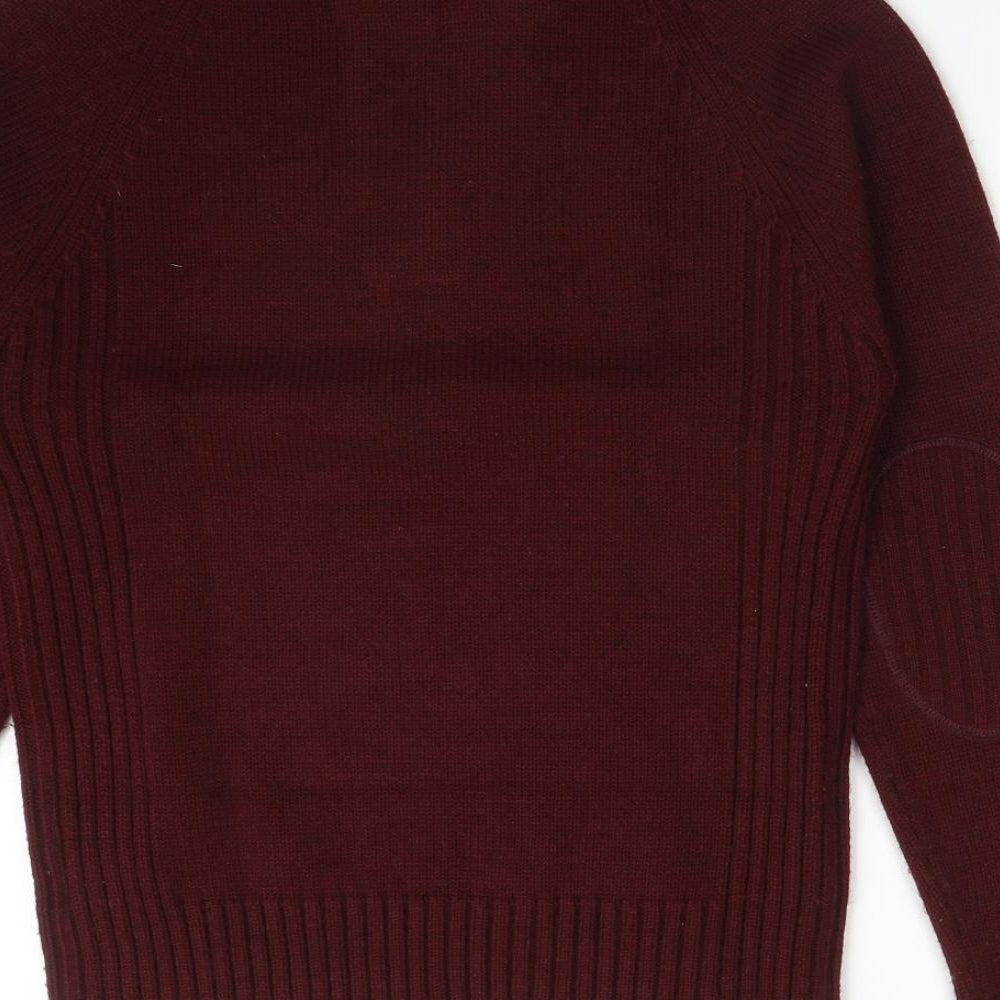 NEXT Mens Red Striped  Pullover Jumper Size XS