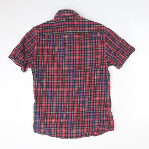 Topman Mens Multicoloured Check   Button-Up Size S