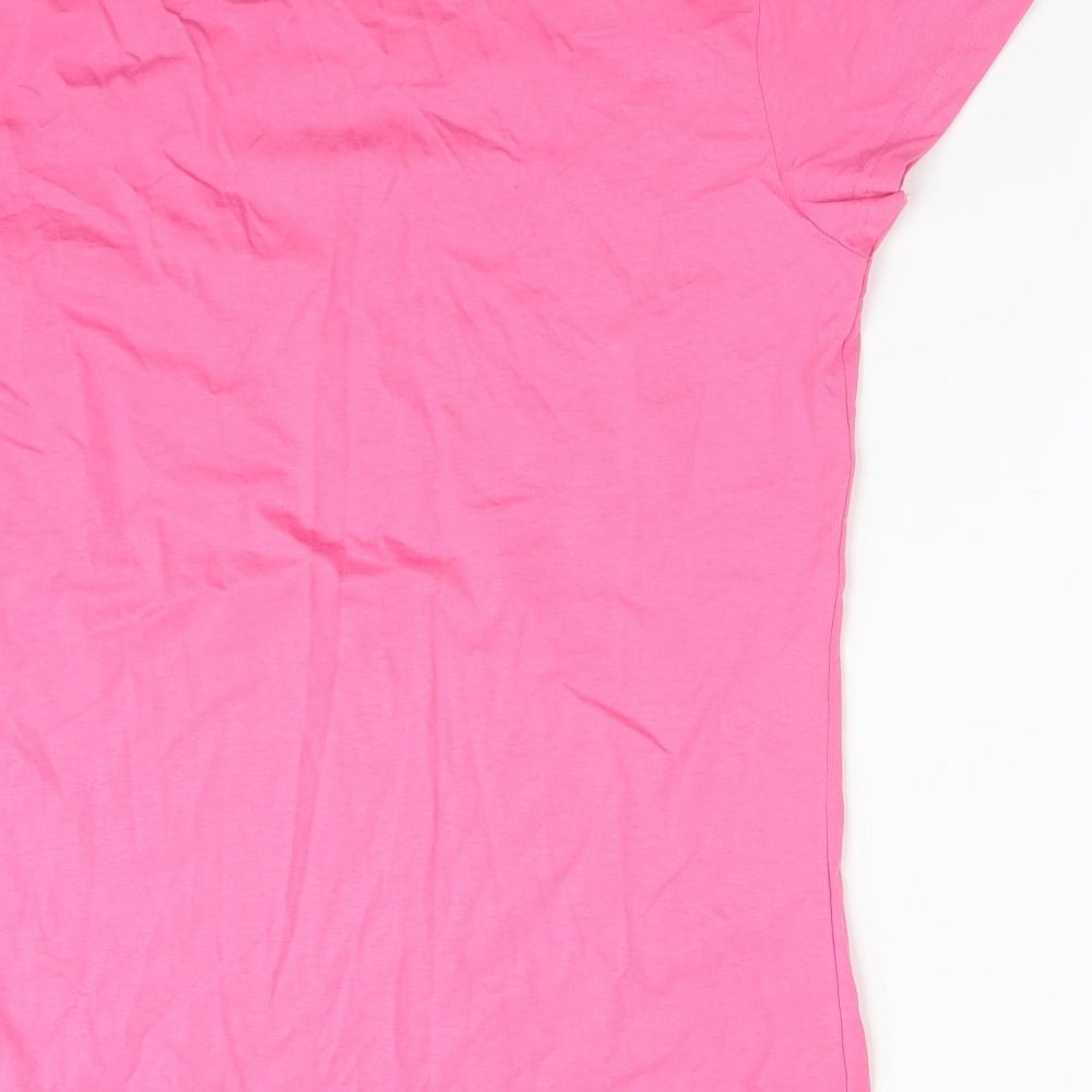Miss Fiori Womens Pink   Basic T-Shirt Size 16