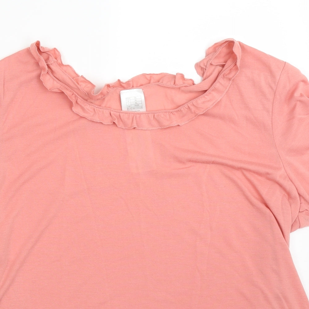 Preworn Womens Pink Solid   Pyjama Top Size 20