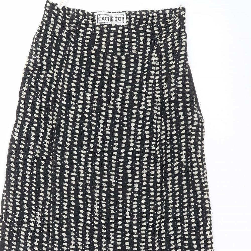 cache dor Womens Black   A-Line Skirt Size 14
