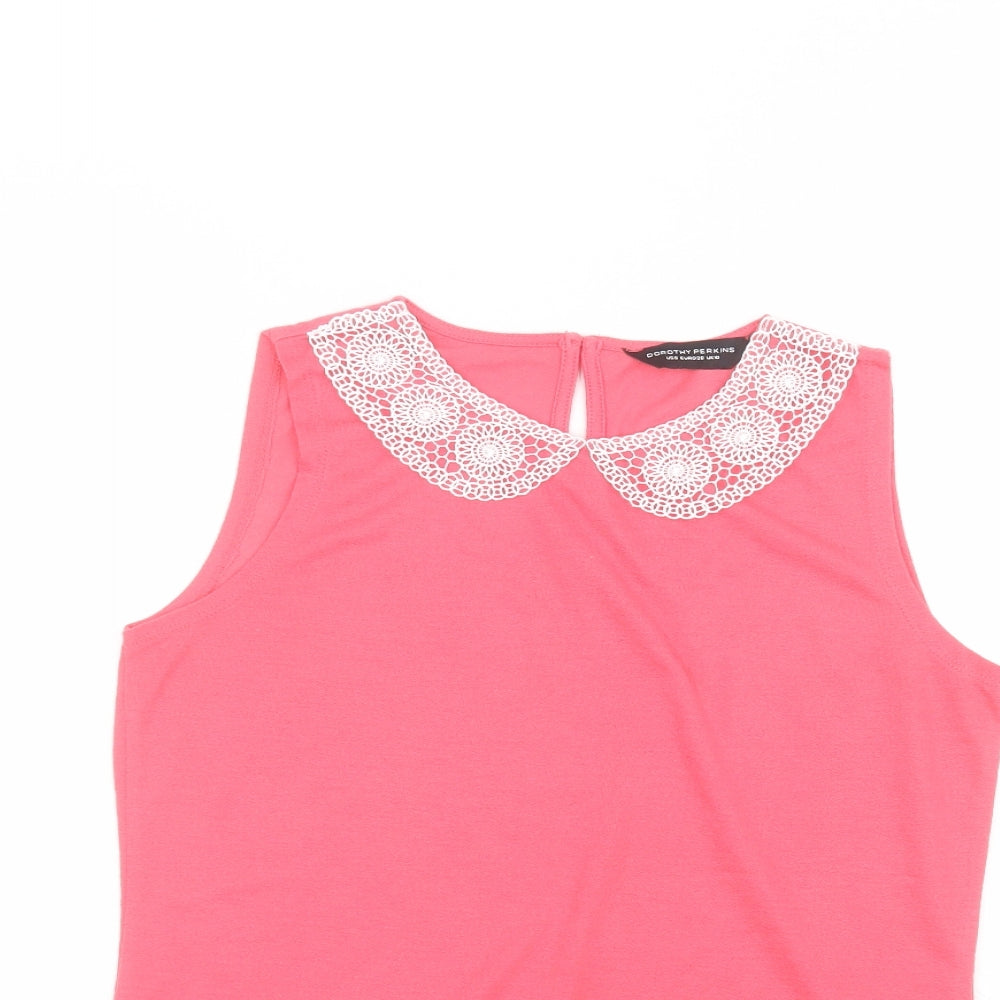 Dorothy Perkins Womens Pink   Basic T-Shirt Size 10