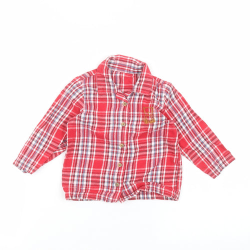 Nutmeg Baby Red   Basic Button-Up Size 12-18 Months