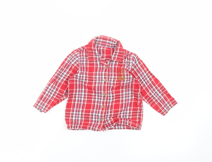 Nutmeg Baby Red   Basic Button-Up Size 12-18 Months