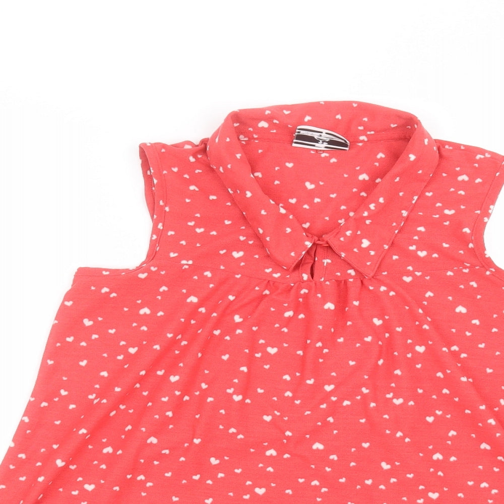 NEXT Womens Red   Basic Blouse Size 8