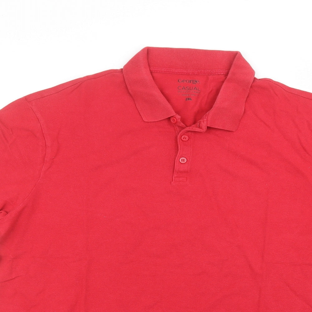 George Mens Red    Polo Size 2XL